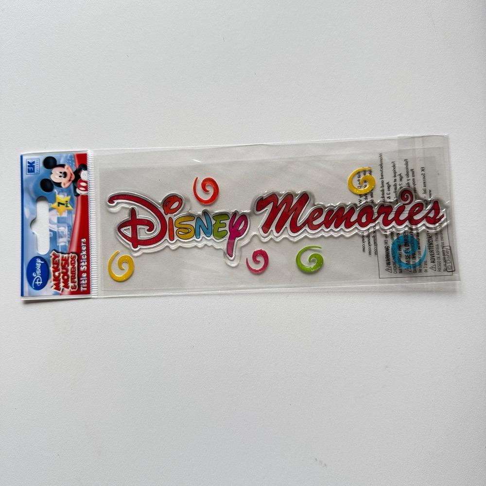 EK Success Disney Mickey Mouse Friends Disney Memories Title Stickers D3DDMT 7pc